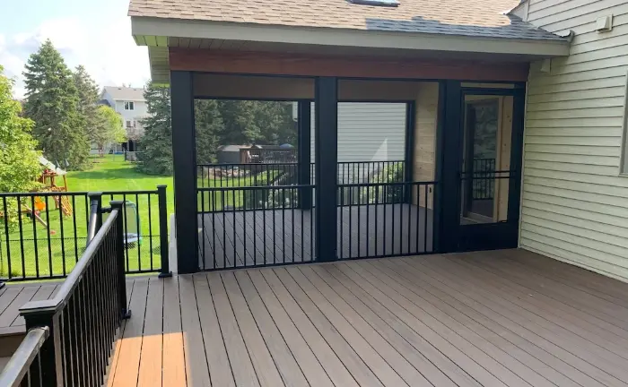 Deck railing installation with wood and aluminum rail systems